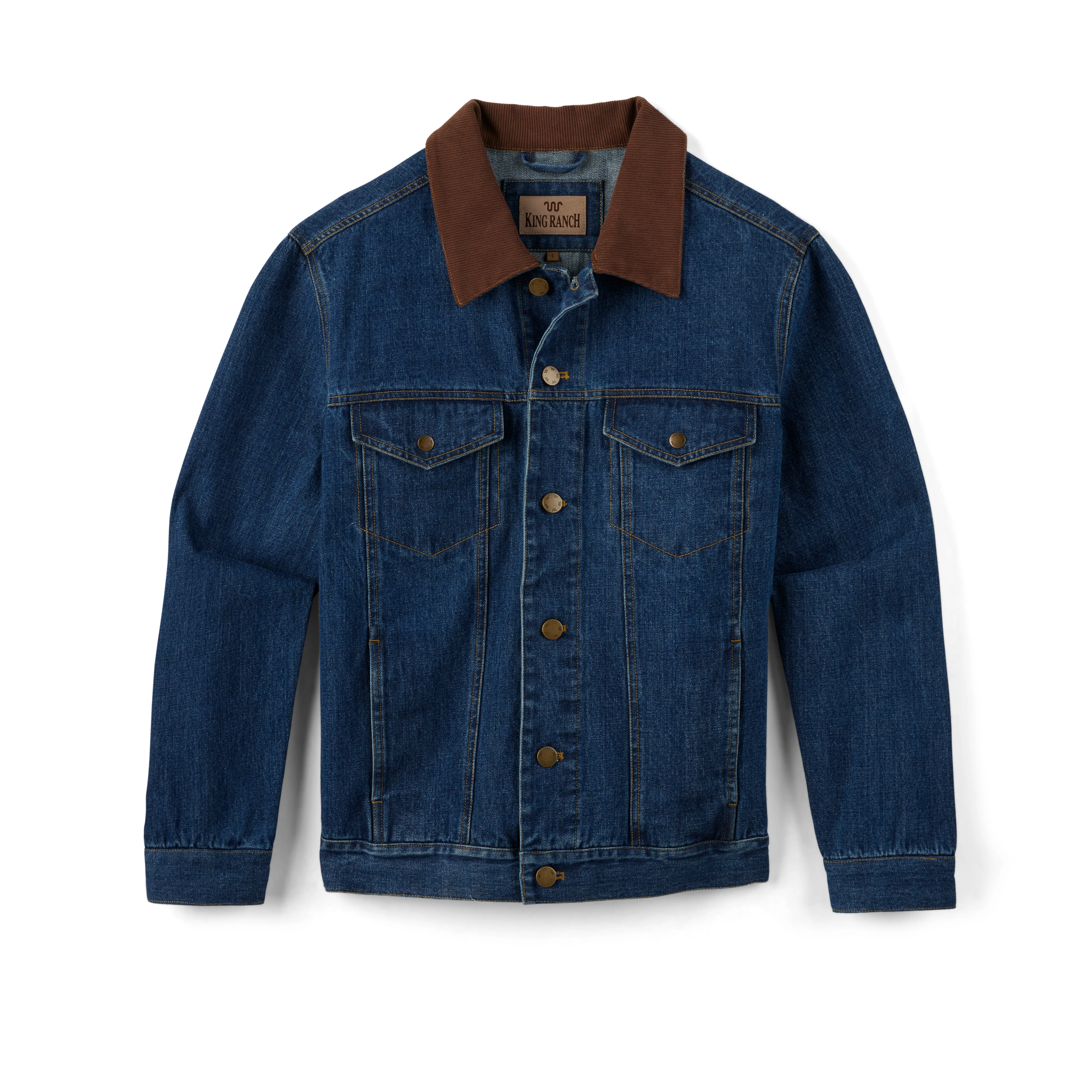 Men's Corduroy Collar Denim Jacket - Image 3