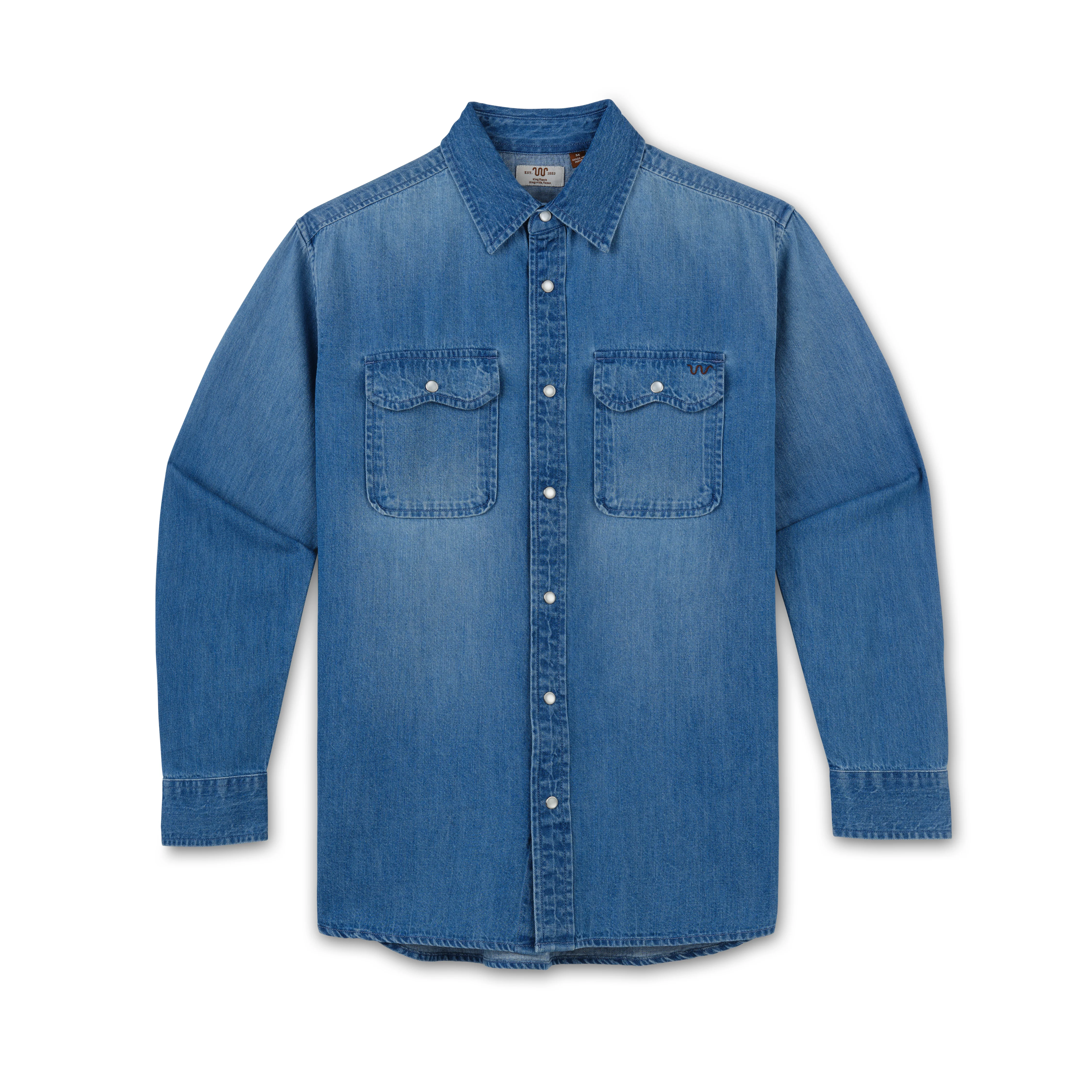 Men's Creek Barn Denim Shirt - Image 6