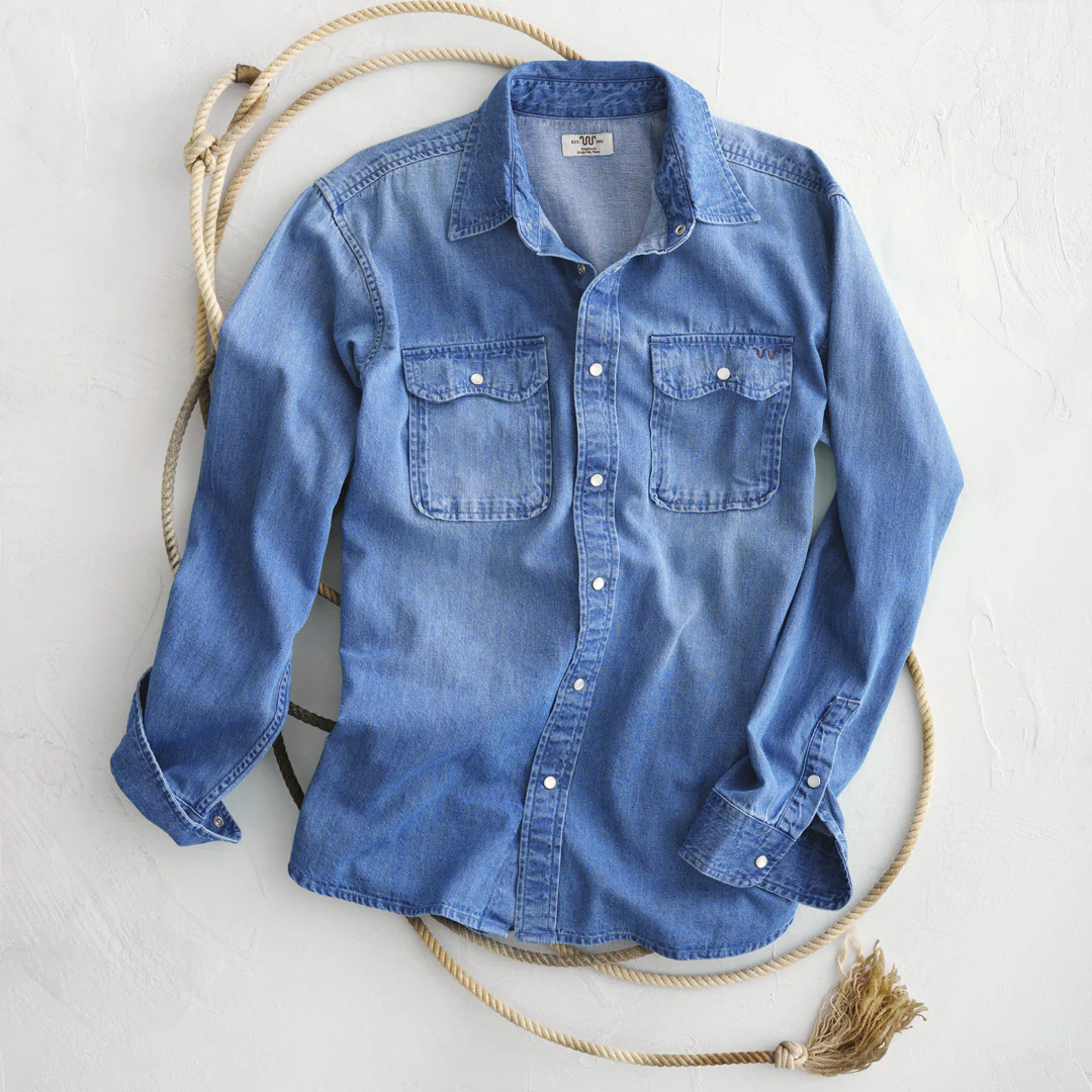 Men's Creek Barn Denim Shirt - Image 8