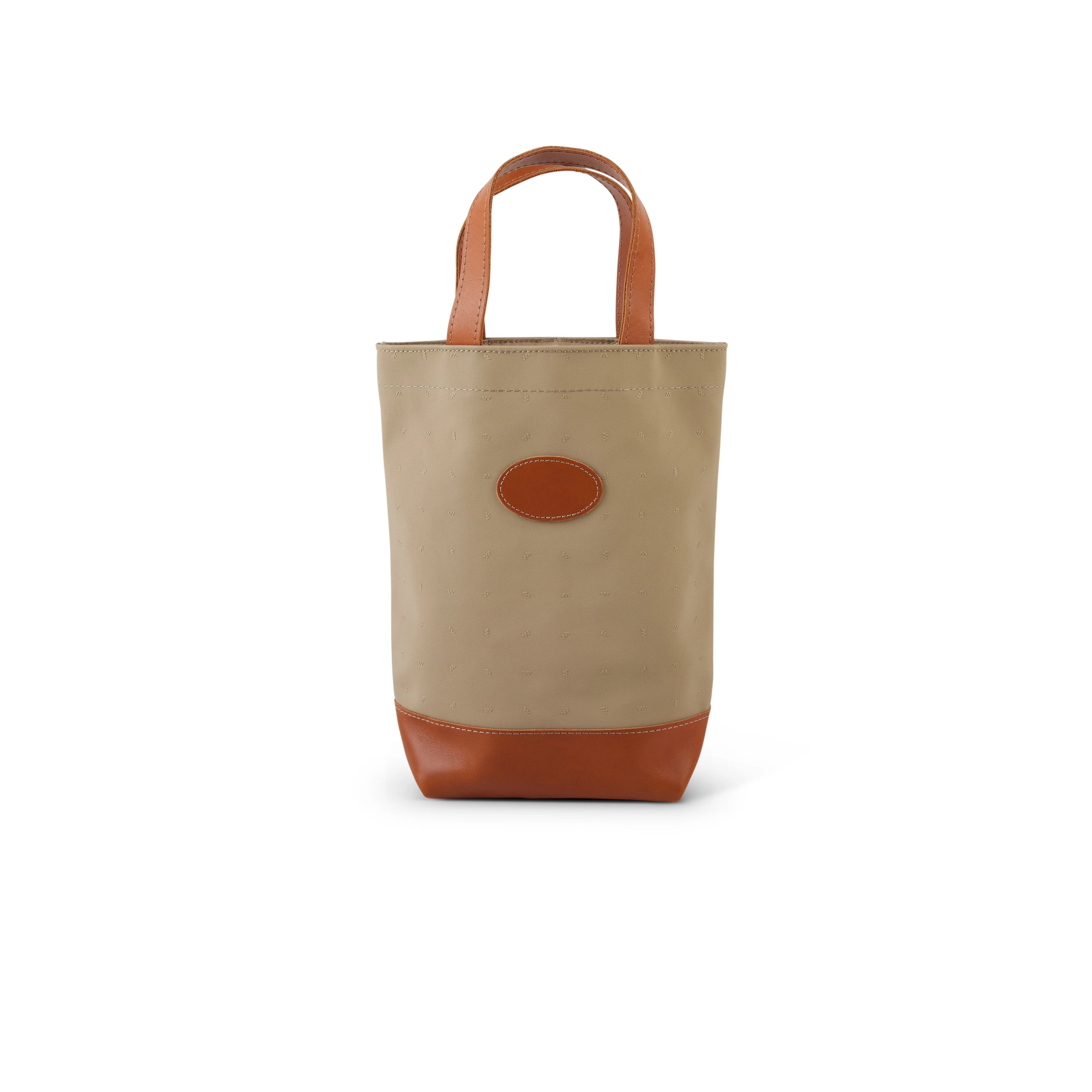 Double Wine Bottle Tote Tan - Image 3