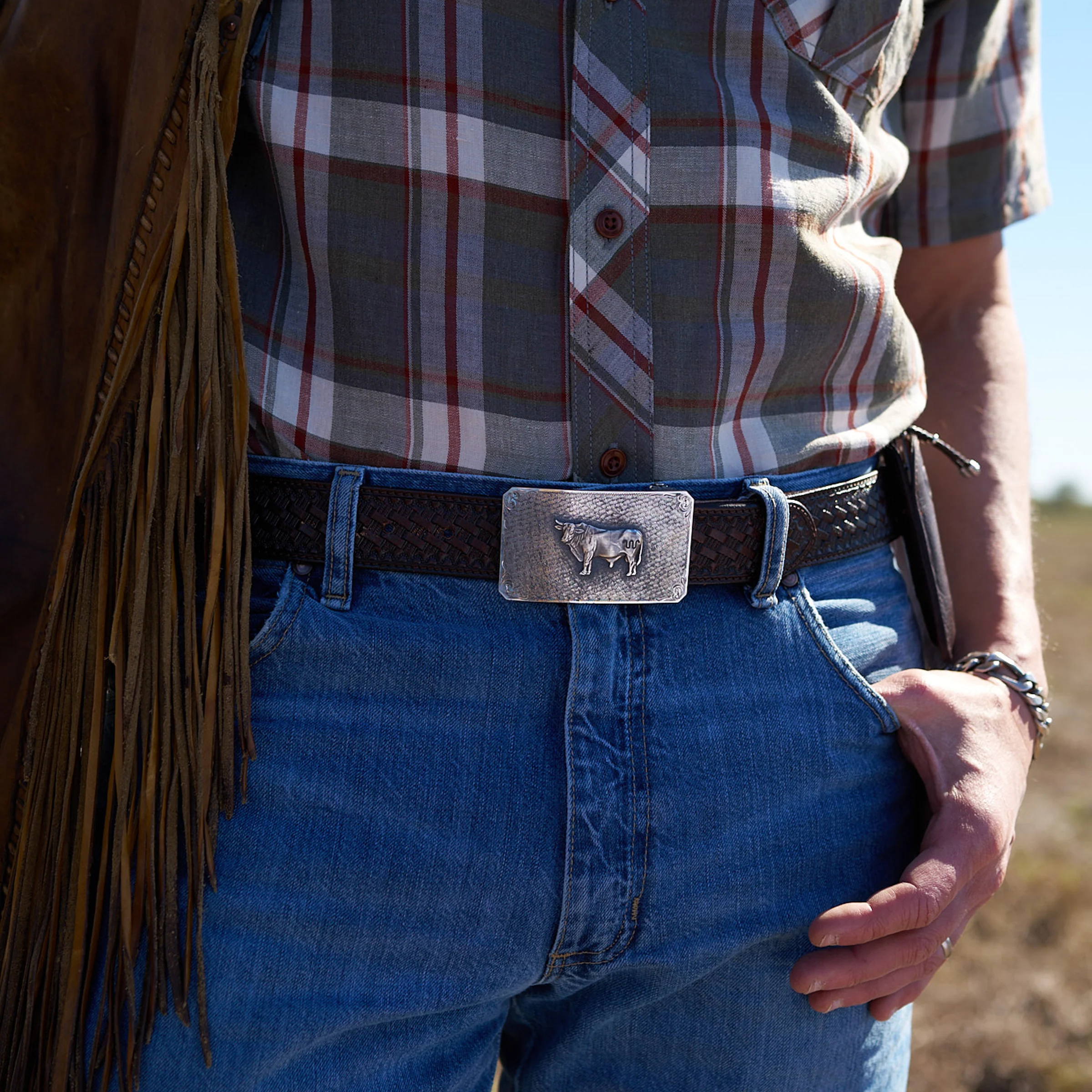 King Ranch X Clint Orms Bull Belt Buckle - Image 5