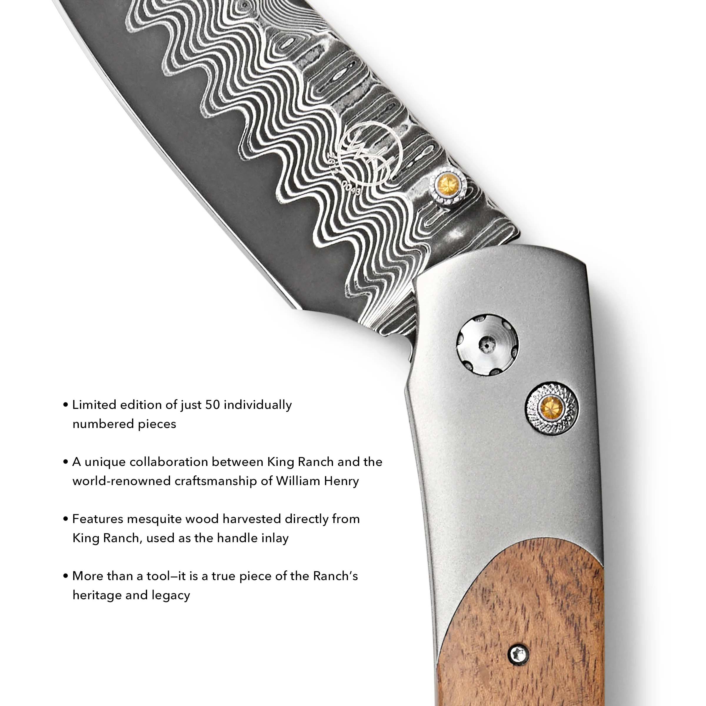 King Ranch X William Henry Mesquite Knife - Image 4