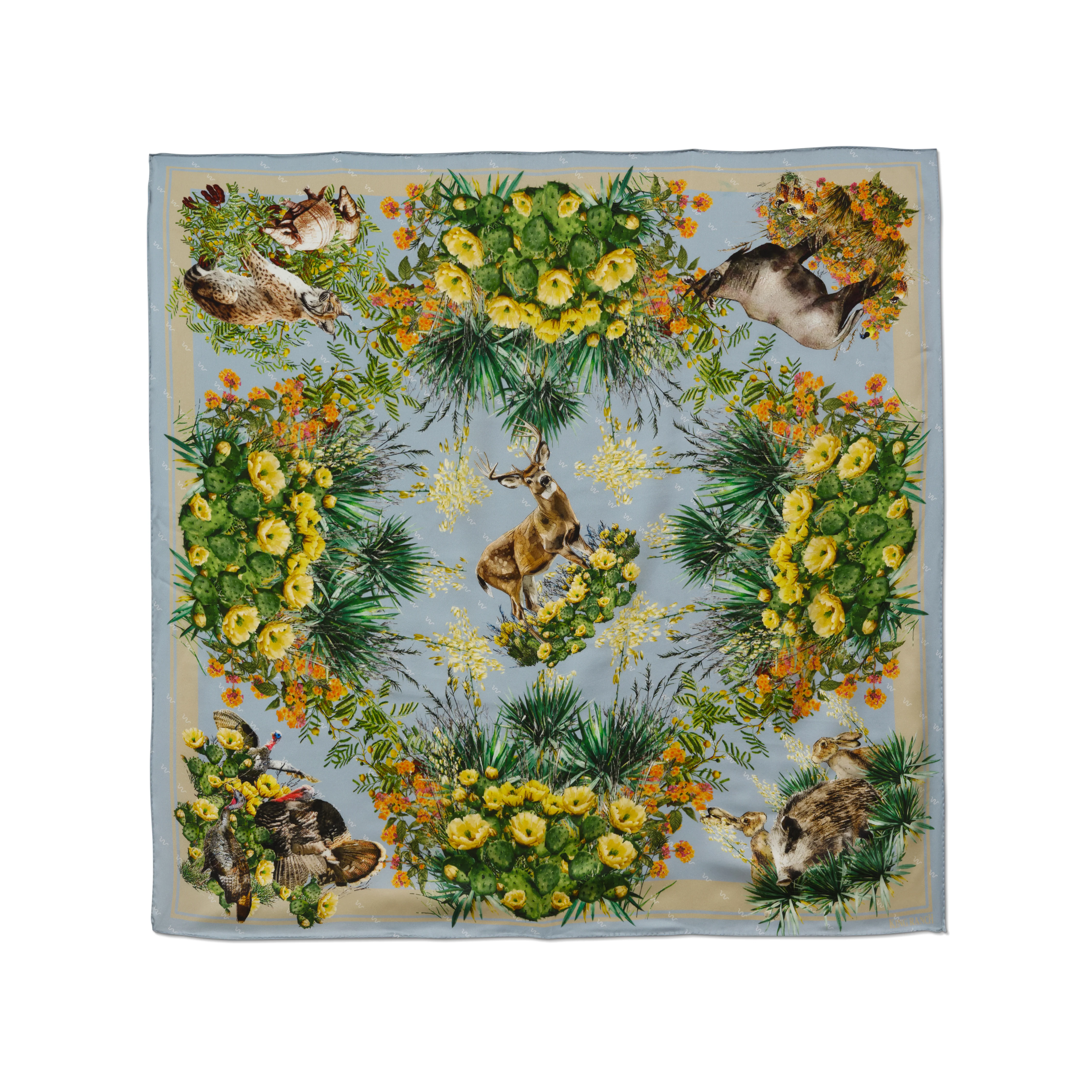 King Ranch Flora and Fauna Silk Scarf