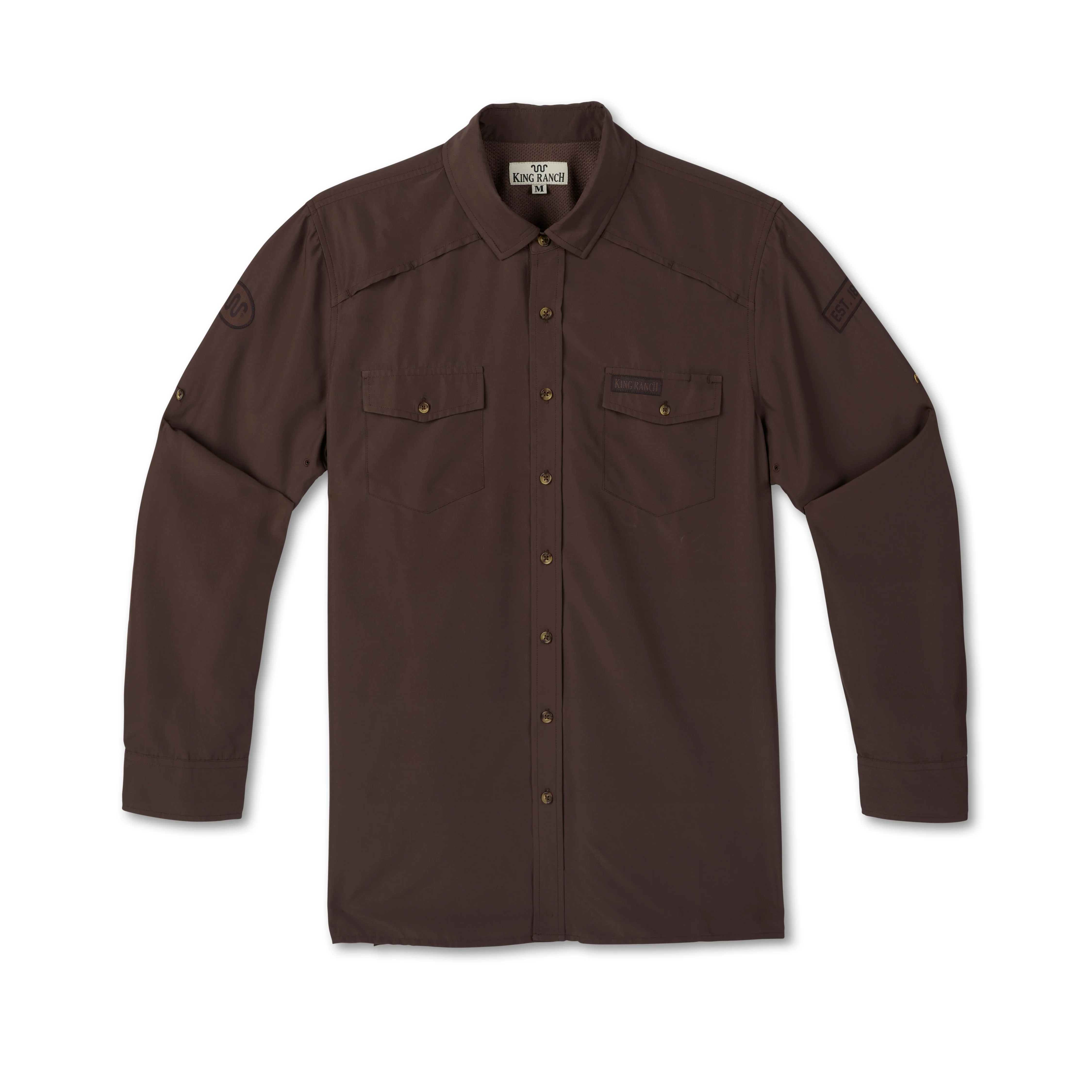 Men's L/S Classic Fishing Shirt with Badges