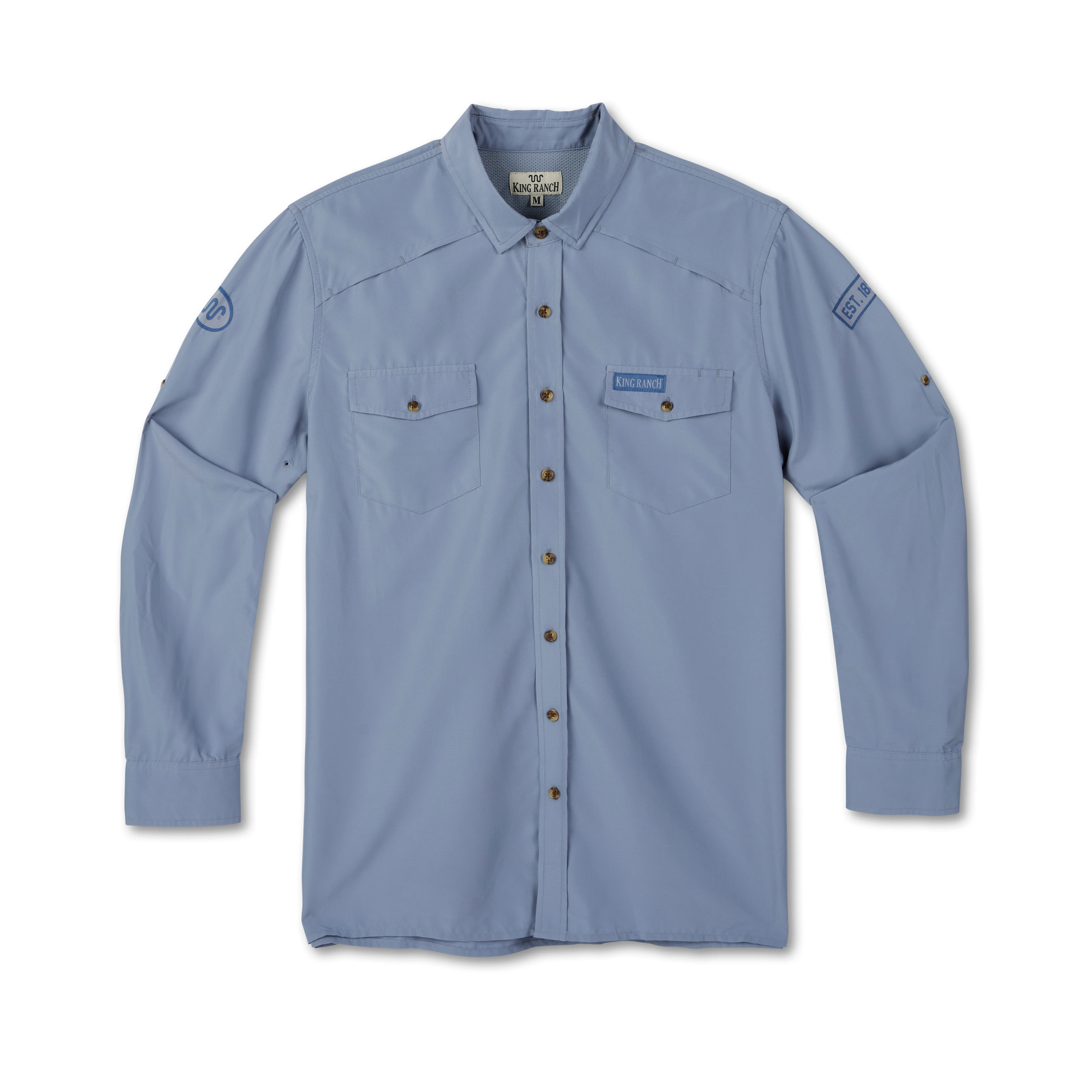 Men's L/S Classic Fishing Shirt with Badges - Image 3