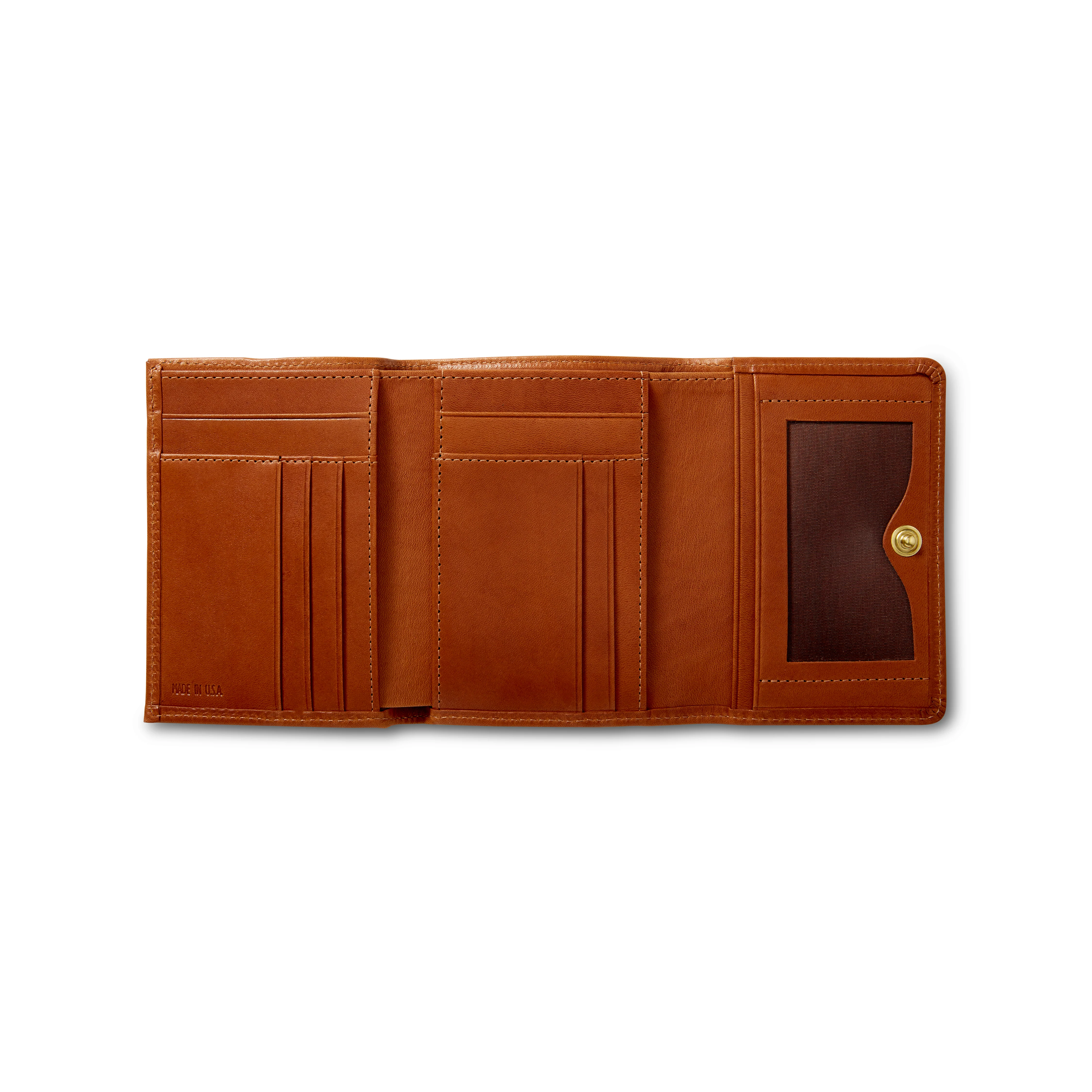 Ladies' Leather Tri-Fold Clutch Wallet - Image 3