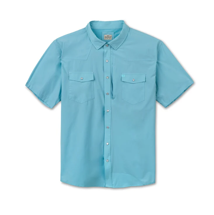 Men's Laguna Madre Short Sleeve Performance Pearl Snap Shirt - Image 3