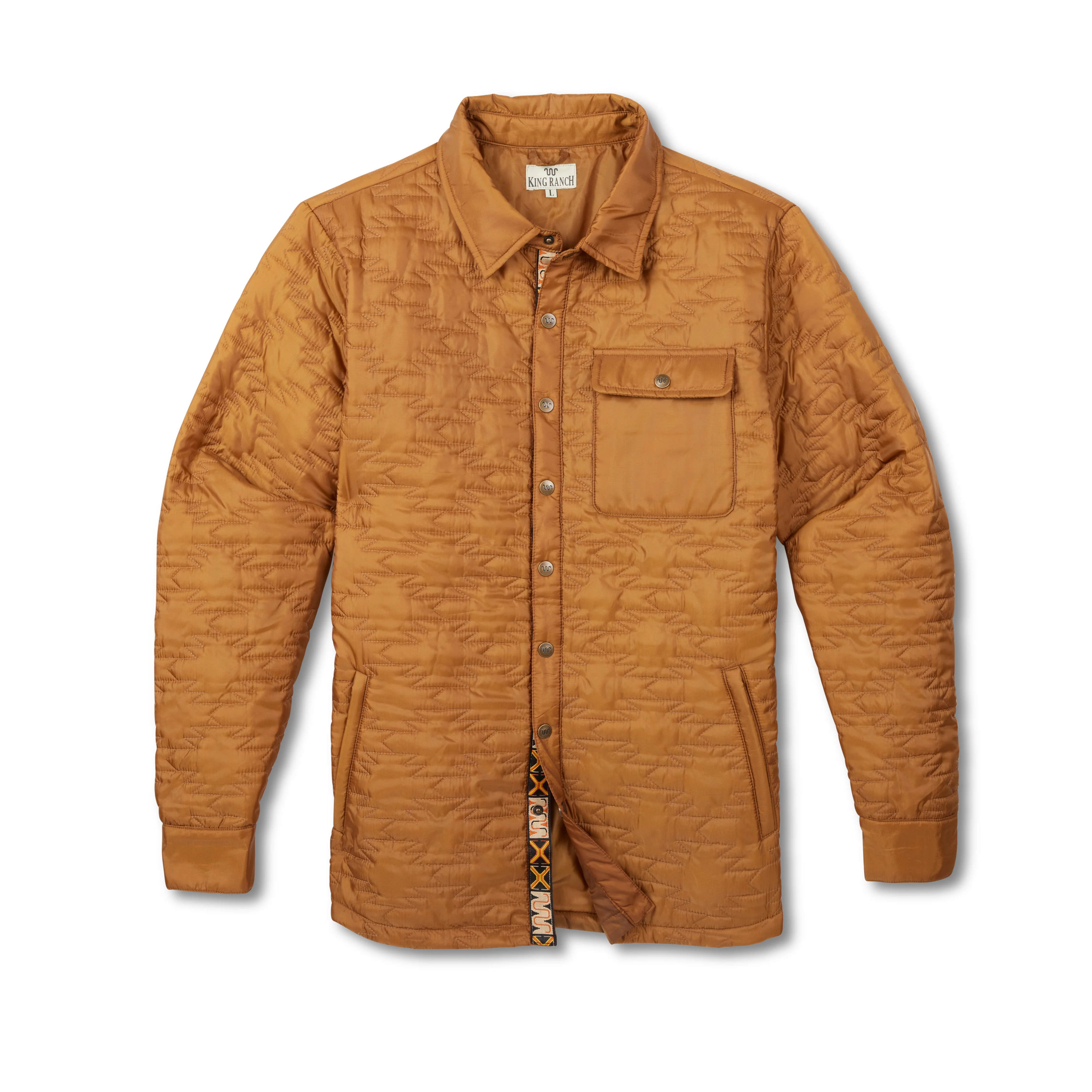 Men's Puff Snap Shirt Jacket w/ Rug Trim - Image 3