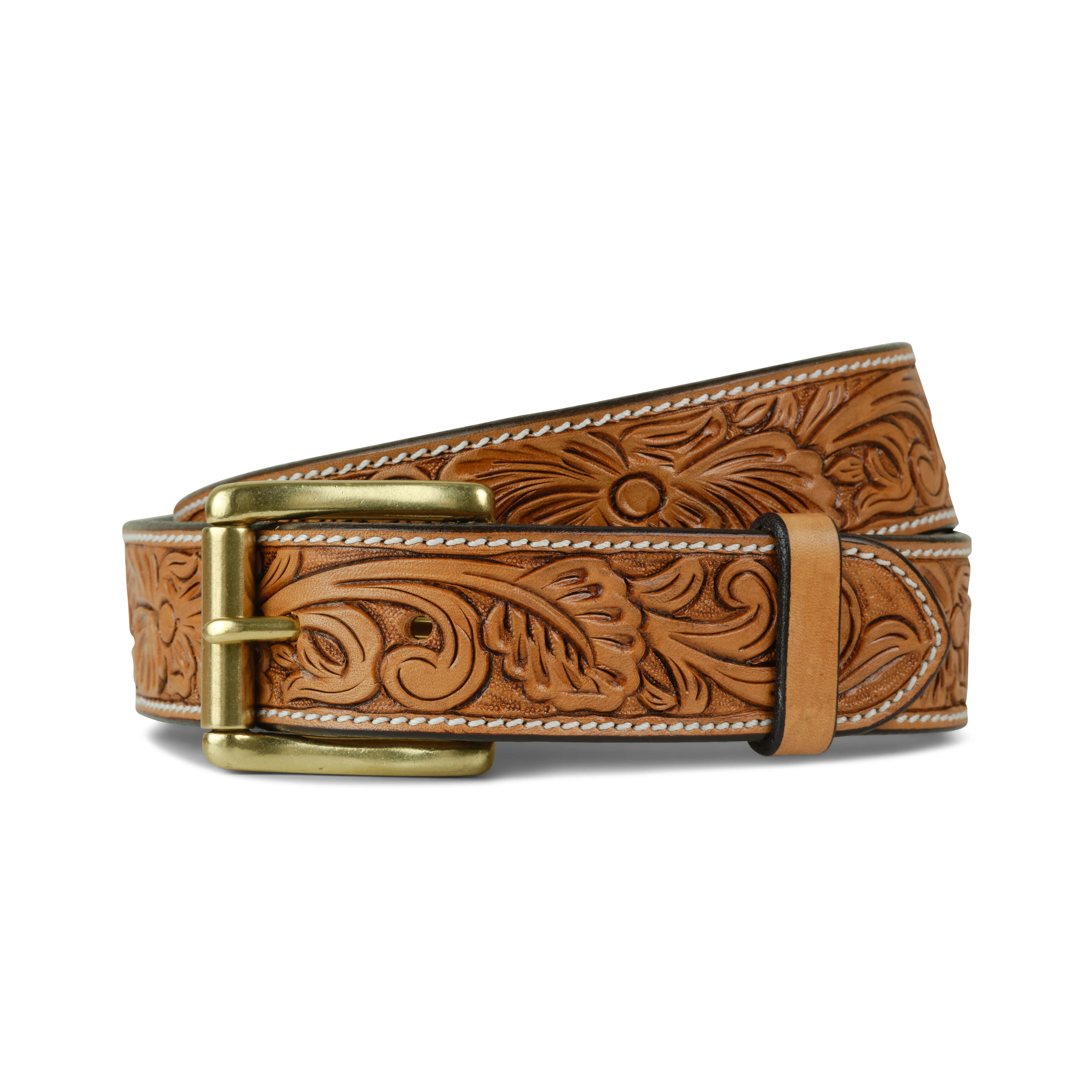 Oak Motte Tooled Belt