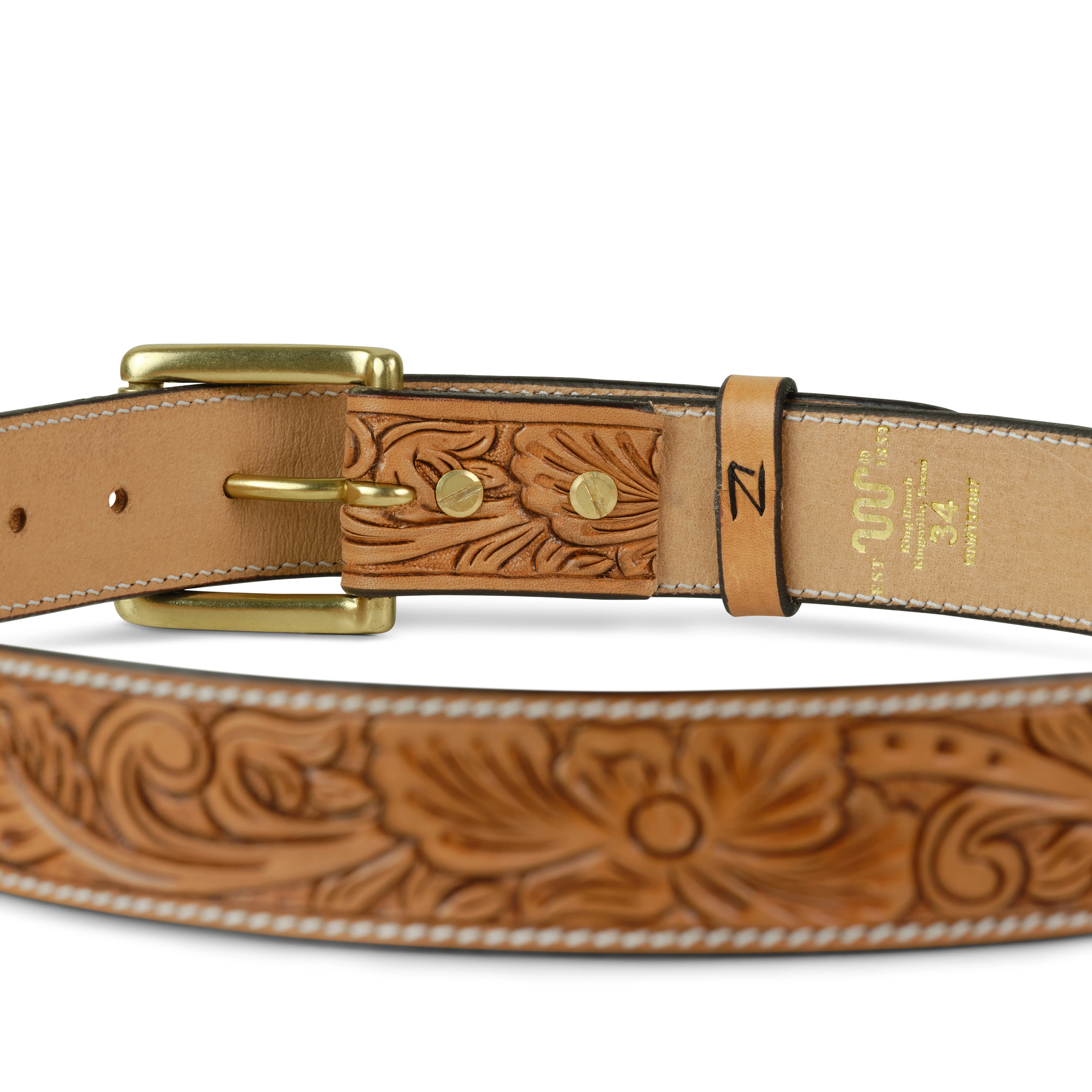 Oak Motte Tooled Belt - Image 2