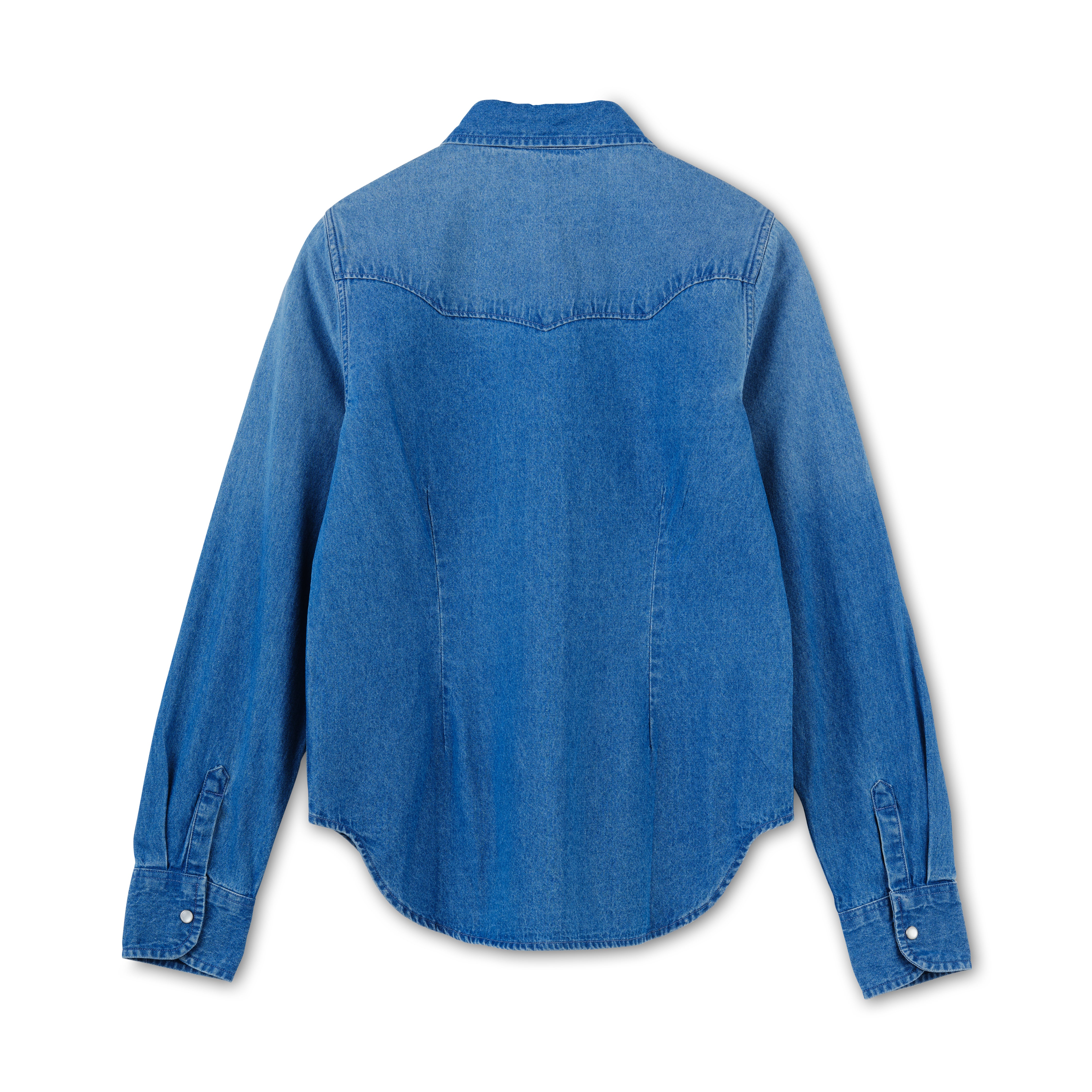 Women's Denim Pearl Snap Shirt - Image 3