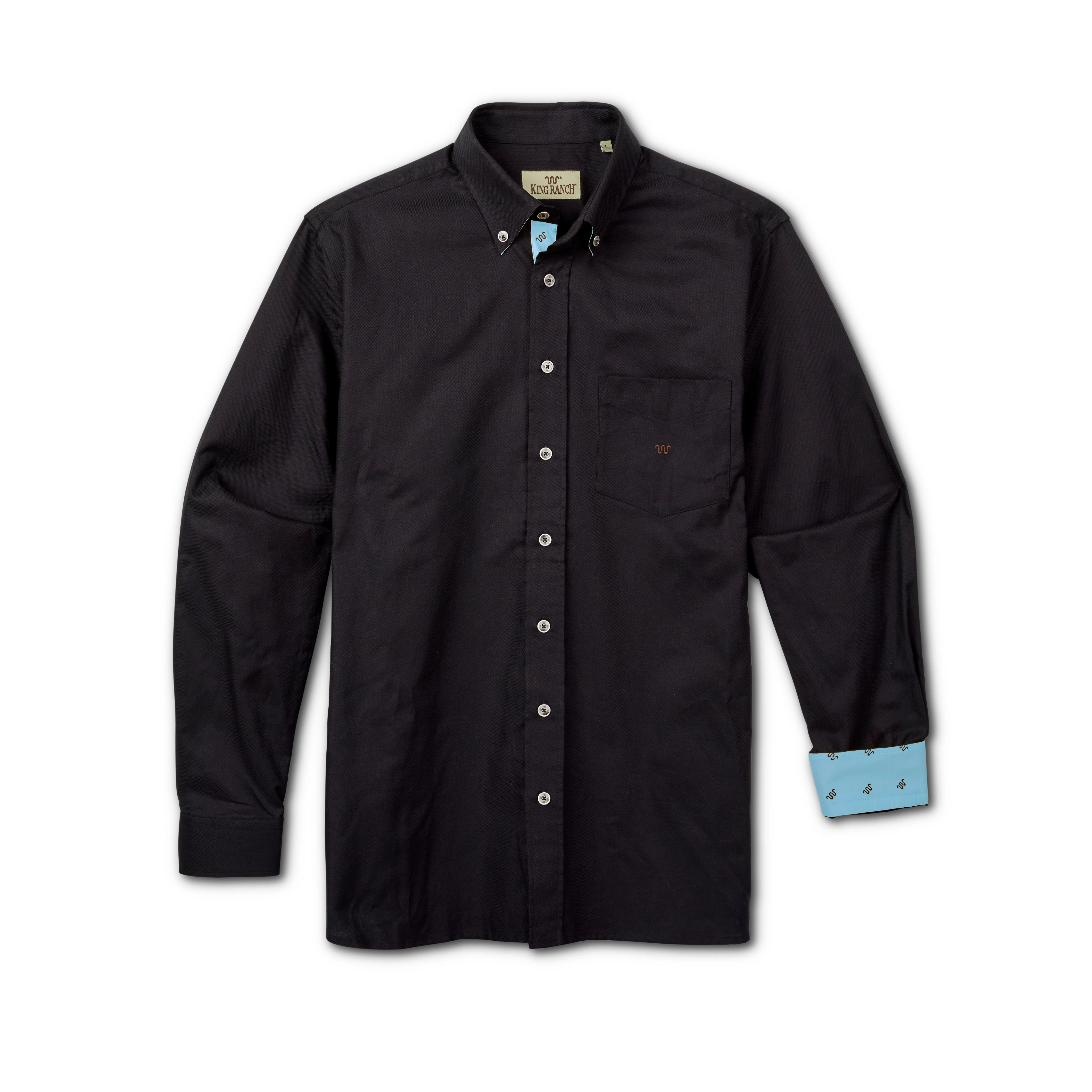 Men's Solid Oxford Shirt With Running W Trim - Image 5