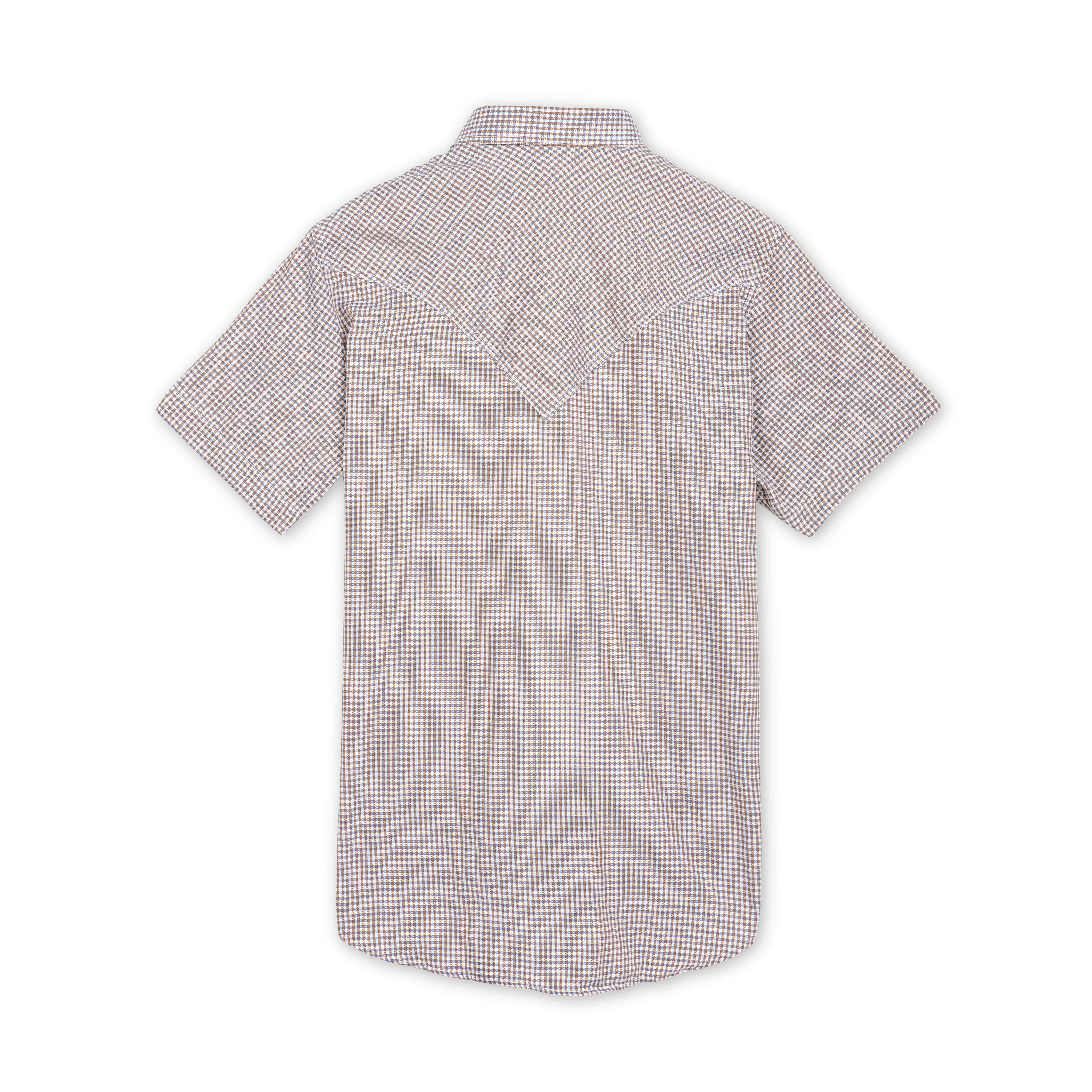 Men's S/S Two tone Grid Western Collar Shirt - Image 2