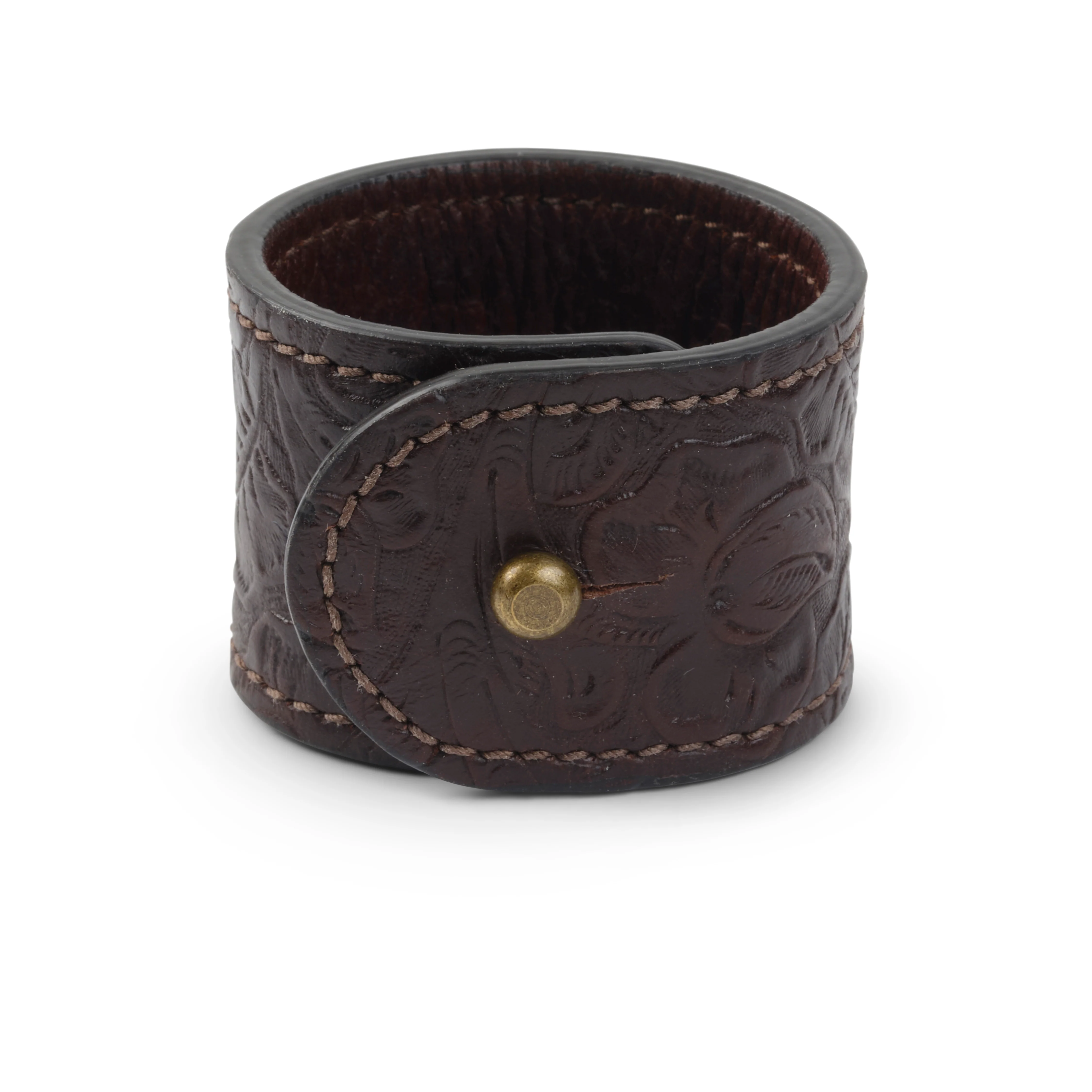 Tooled Leather Napkin Rings, Set of 2 - Image 3