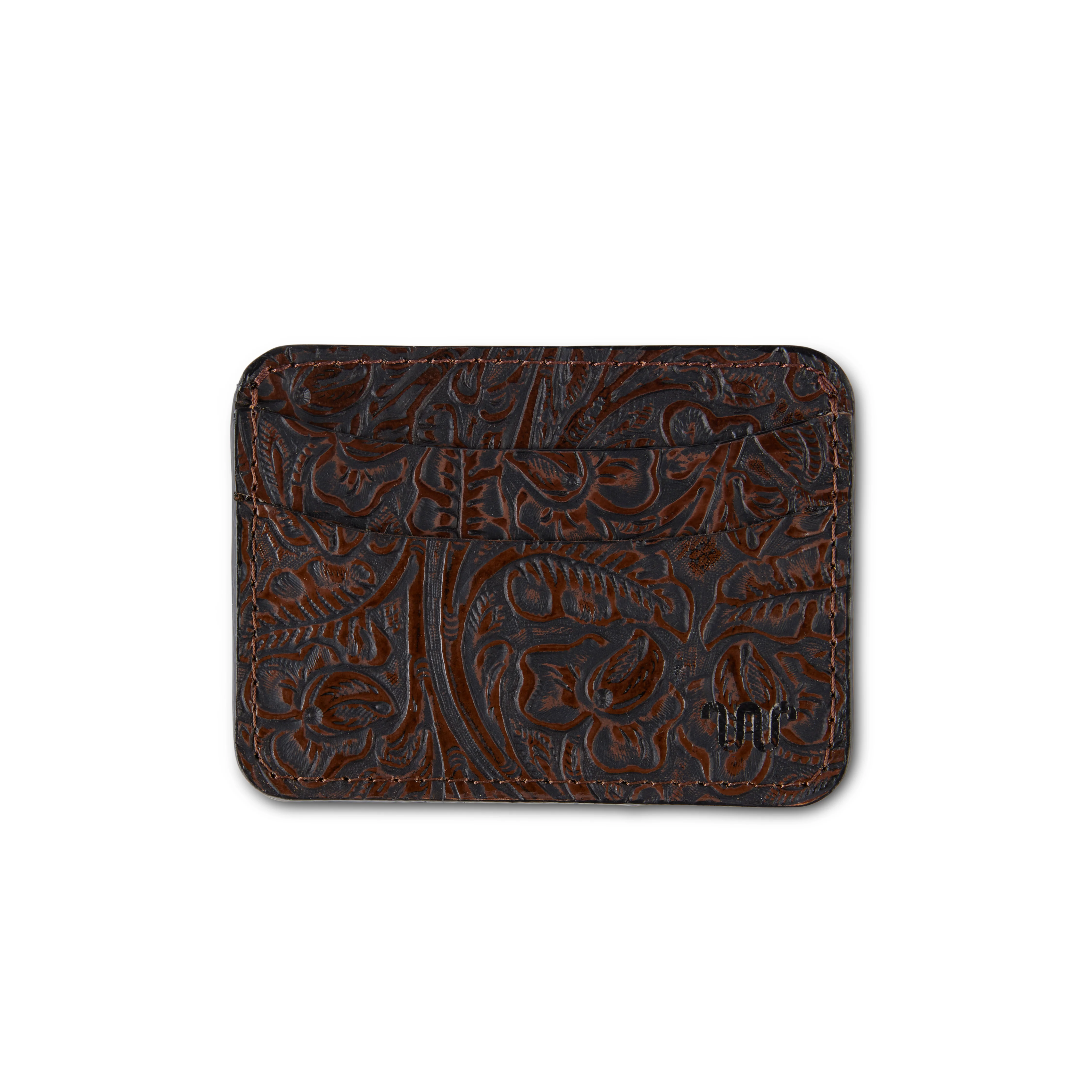Vintage Tooled Leather Card Wallet - Image 2