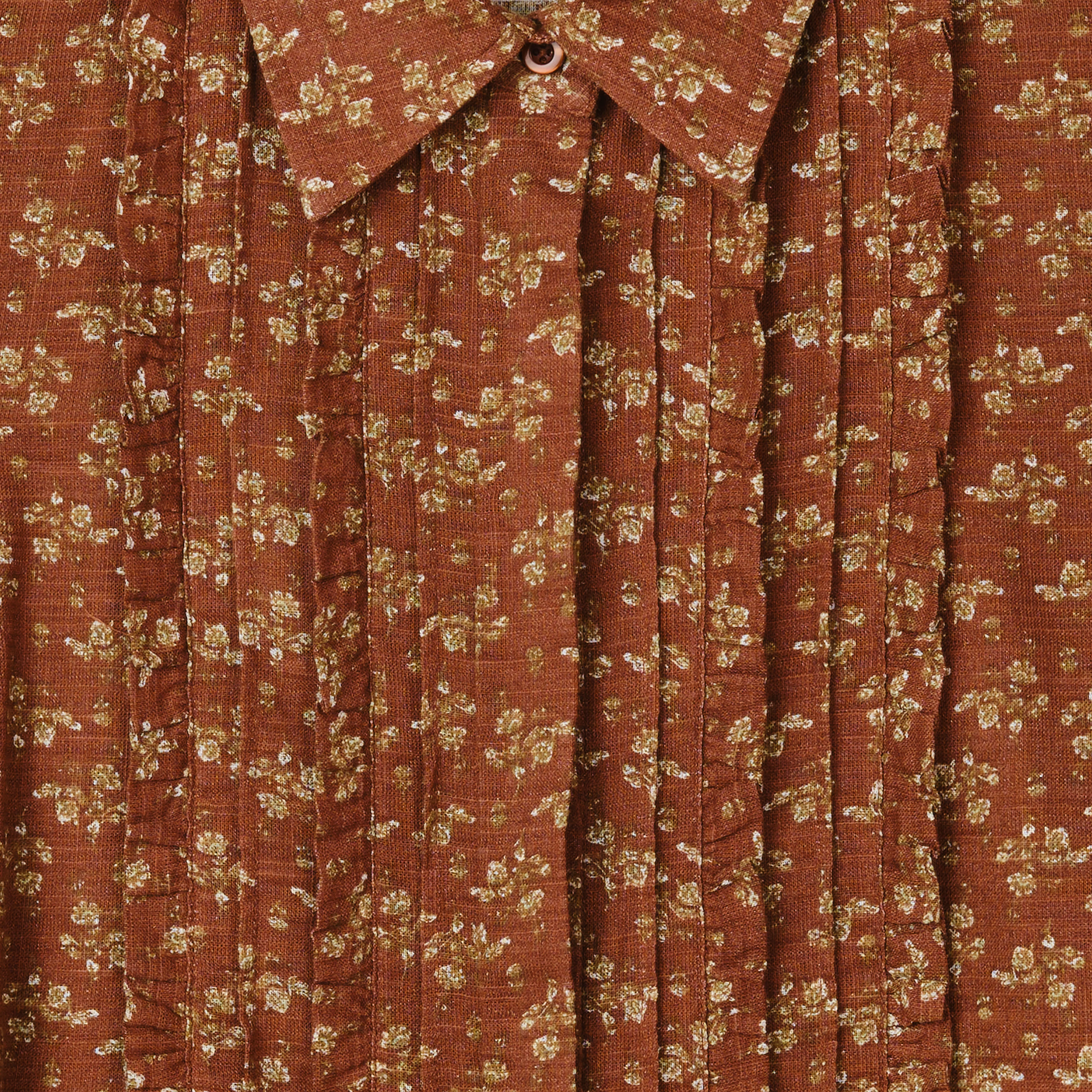 Women's Ditsy Print Ruffle Shirt - Image 3