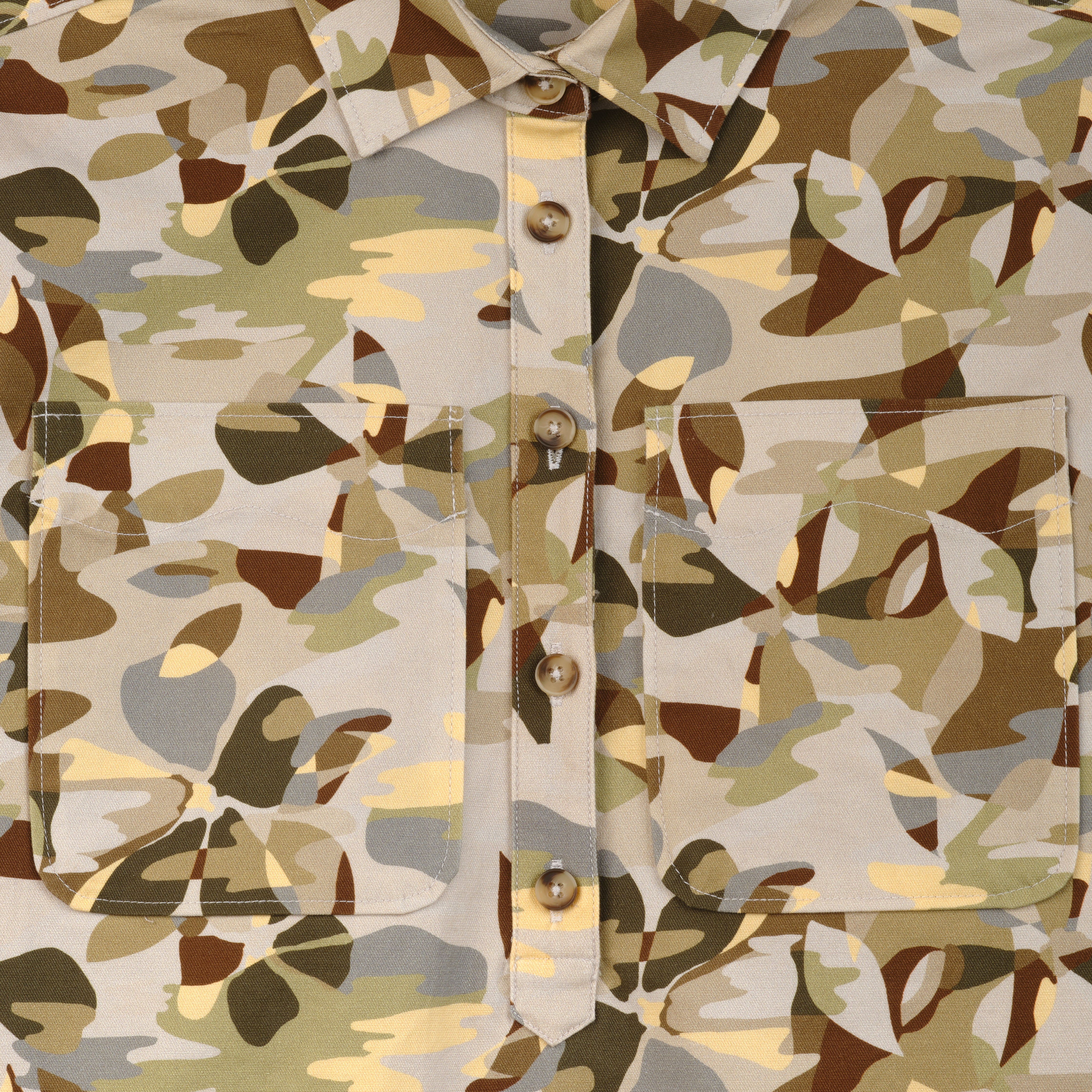 Women's Washed Twill Floral Camo Chore Shirt - Image 4