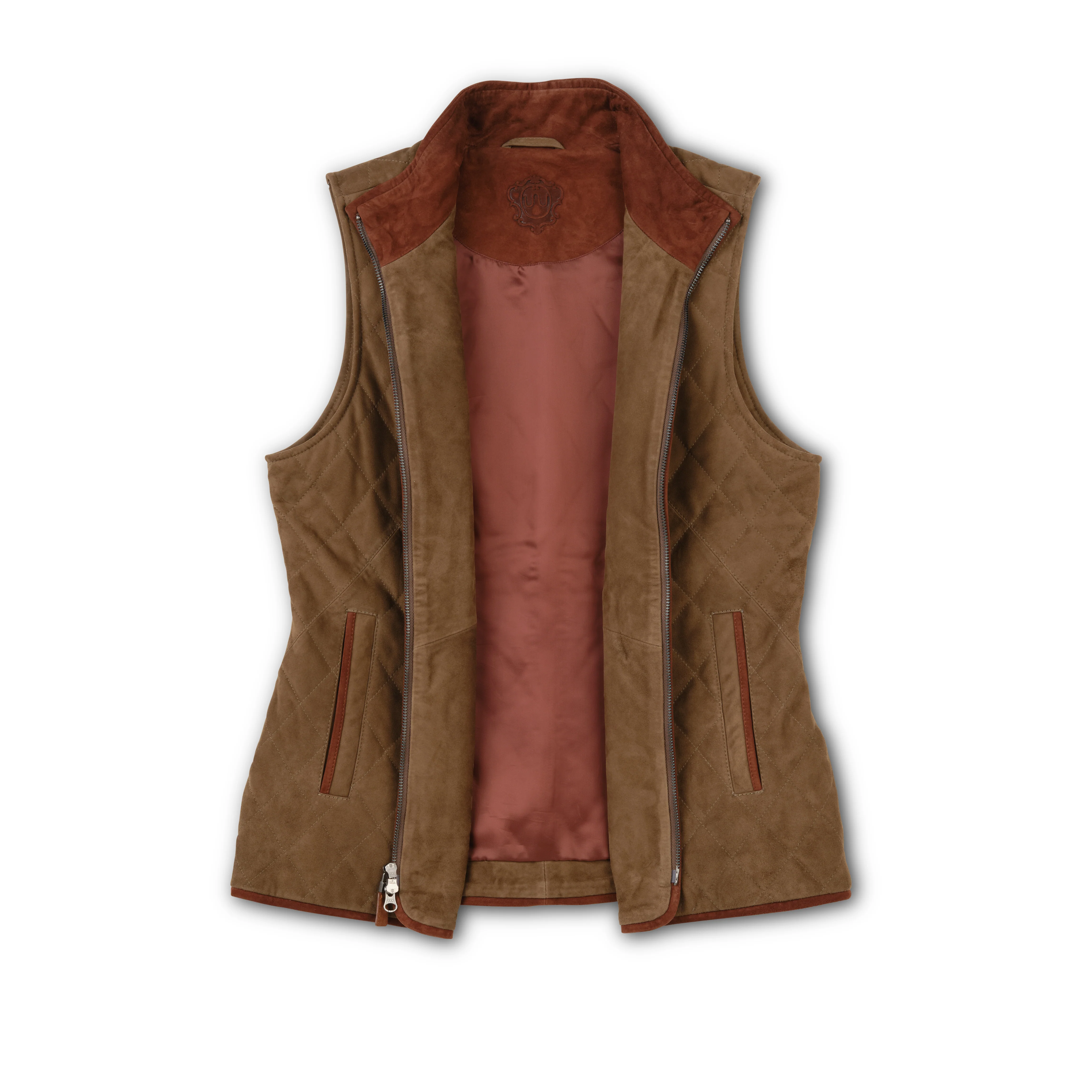 Women's Quilted Goat Suede Ranch Vest - Image 3